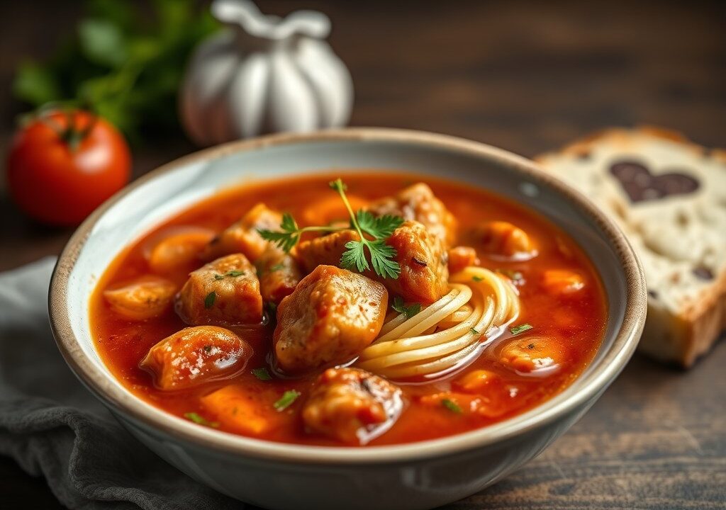 Goulash soep — AI-gegenereerde illustratie