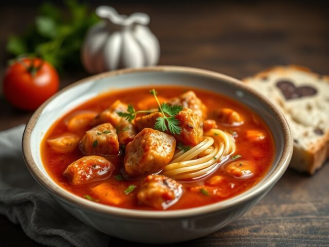 Goulash soep — AI-gegenereerde illustratie
