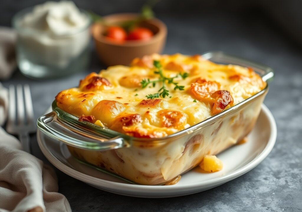 Gratin Dauphinois, AI-gegenereerde illustratie