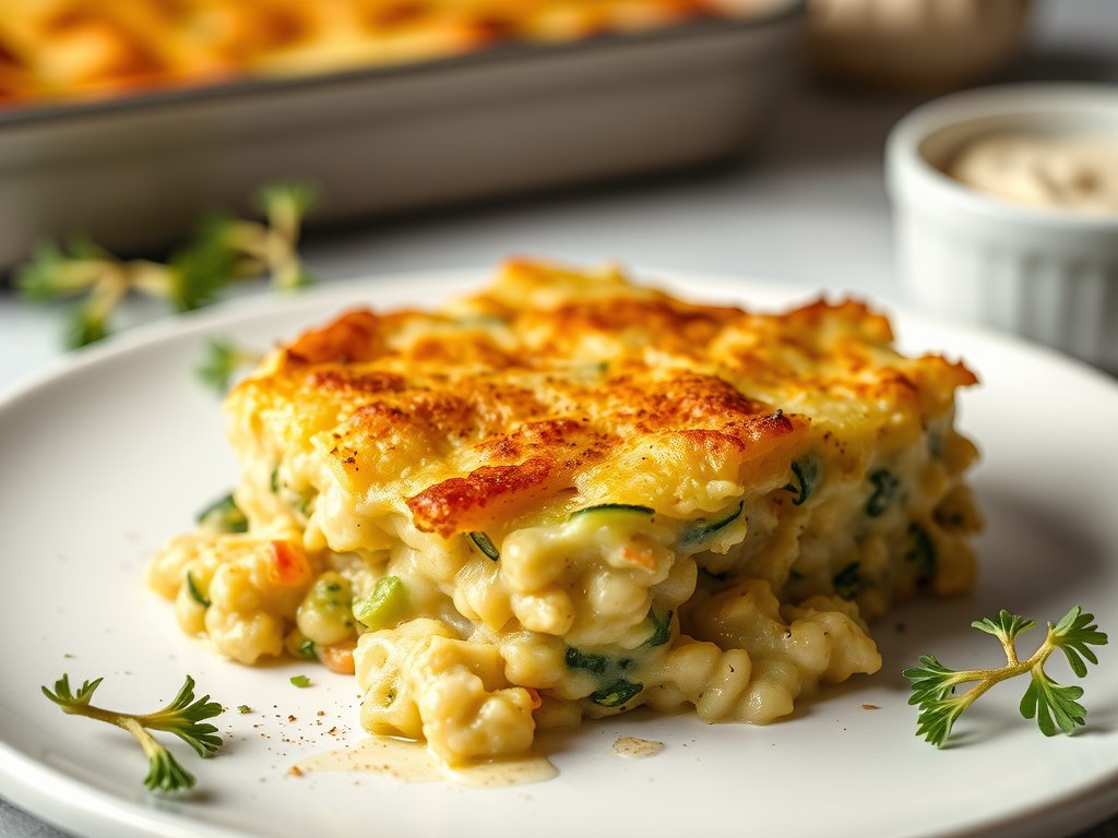 Gratin van courgette, AI-gegenereerde illustratie