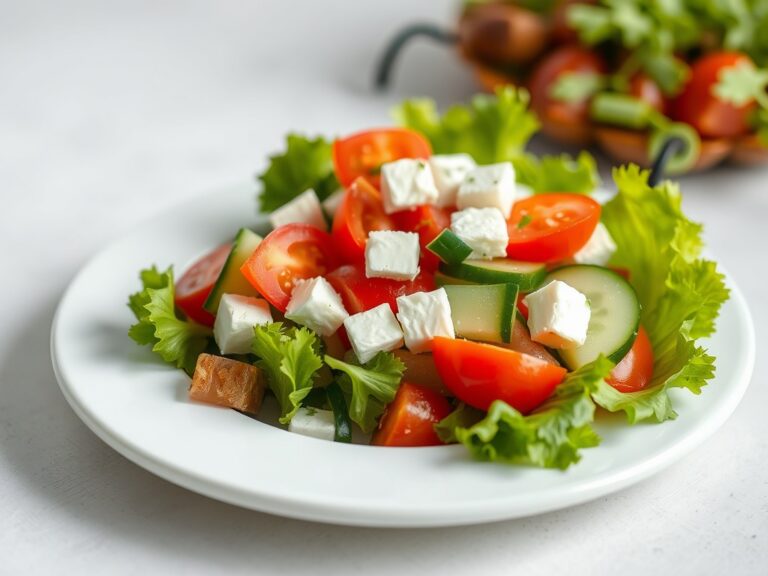 Griekse salade — AI-gegenereerde illustratie