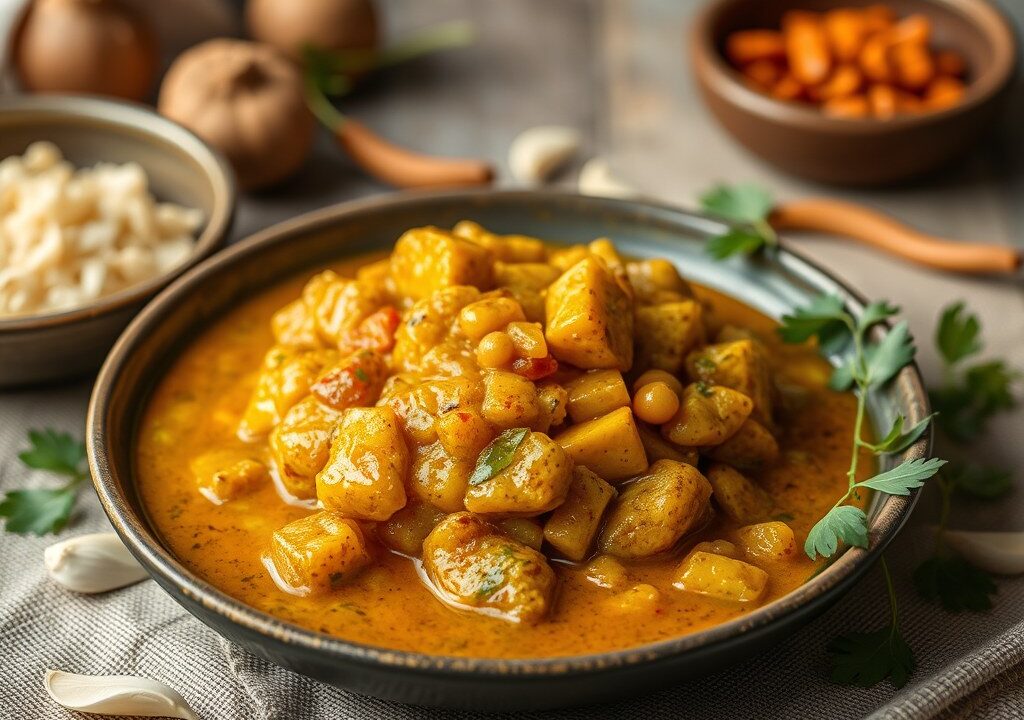 Gulai = Kari = Keri = — AI-gegenereerde illustratie