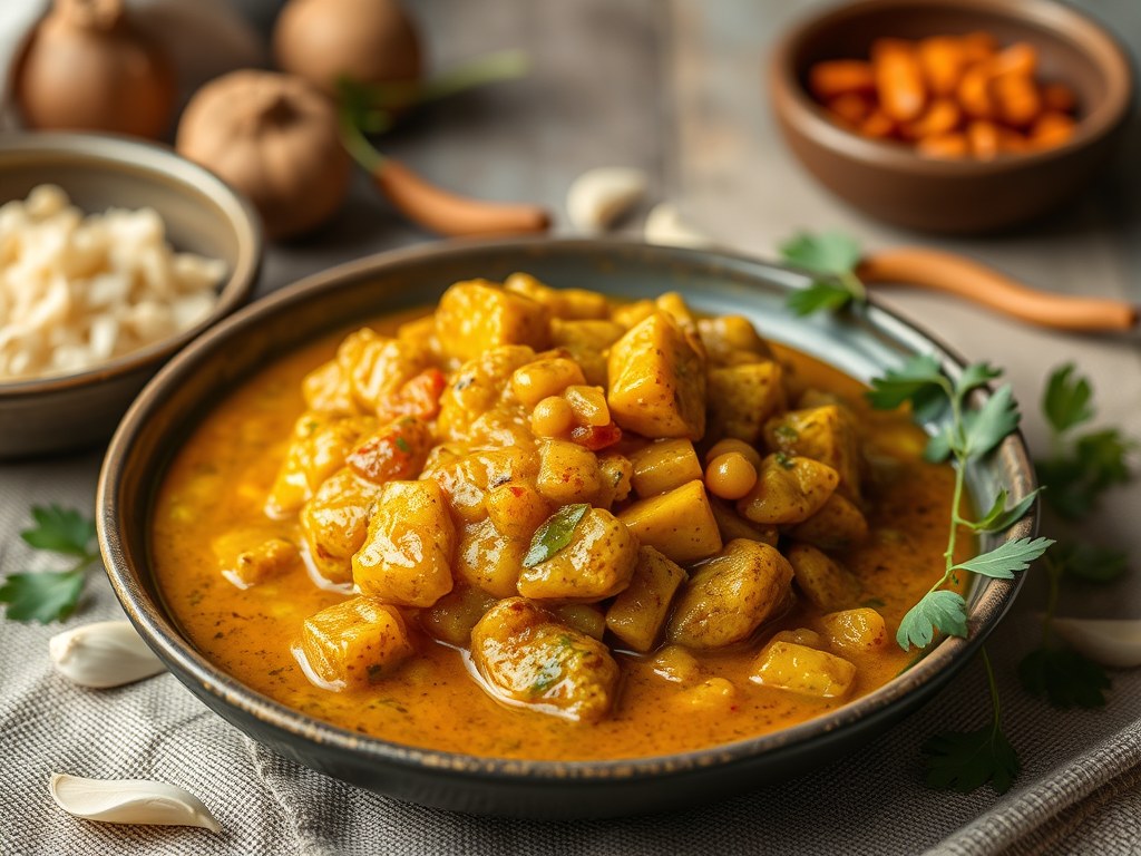 Gulai = Kari = Keri =, AI-gegenereerde illustratie
