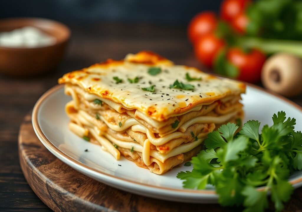 Gyros lasagne — AI-gegenereerde illustratie