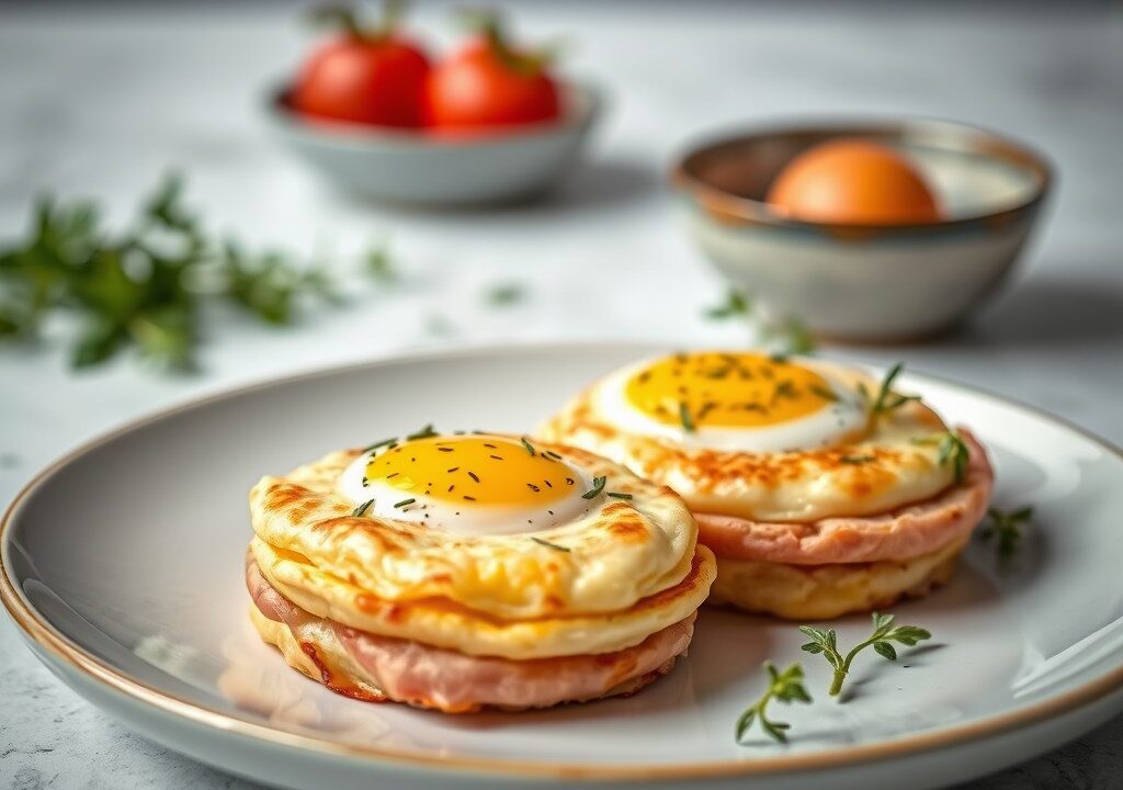 Ham-kaas souflé’s, AI-gegenereerde illustratie