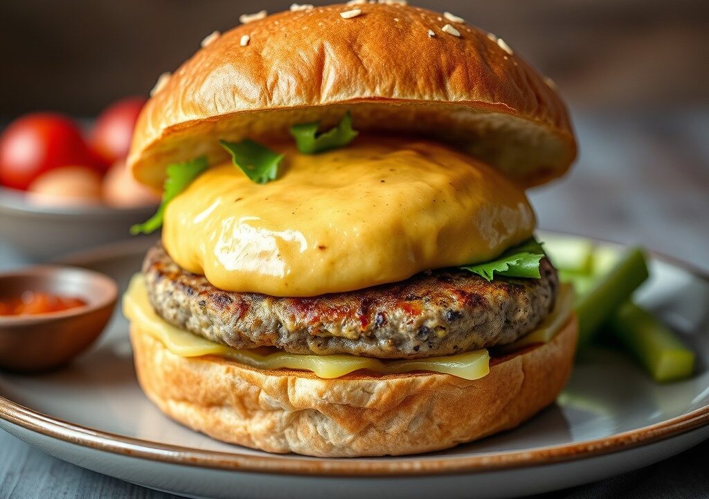 Hamburgers met stoemp, AI-gegenereerde illustratie
