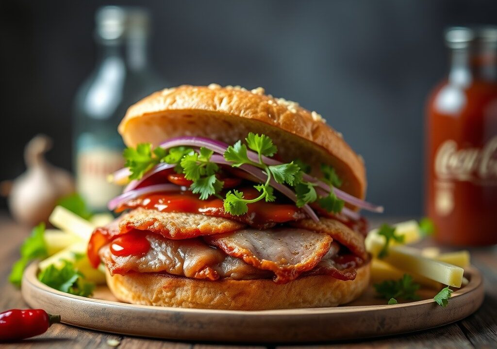 Hangover hamburger — AI-gegenereerde illustratie