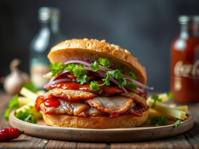 Hangover hamburger — AI-gegenereerde illustratie