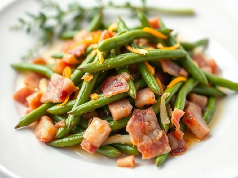 Haricots Verts met Pancetta en Citrus-Zeste — AI-gegenereerde illustratie