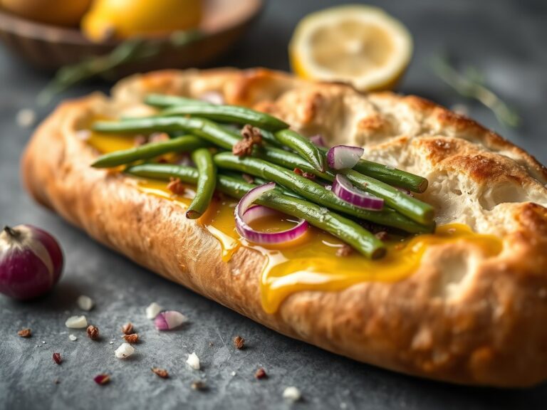 Hartig gevulde ciabatta — AI-gegenereerde illustratie
