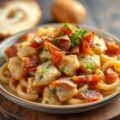 Hartig slaatje met Chaumes, pancetta en knoflookcroûtons