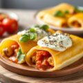 Hartige pannenkoeken met zongedroogde tomaatjes