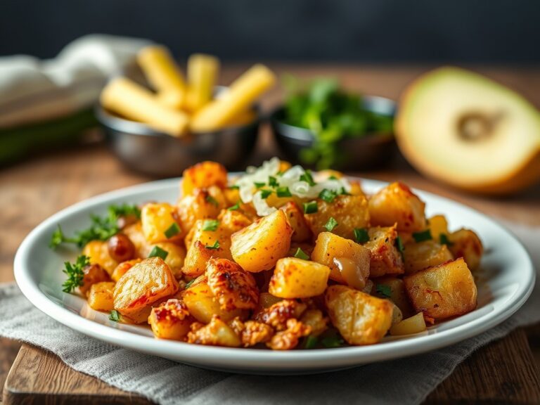Hashbrown potato schotel — AI-gegenereerde illustratie