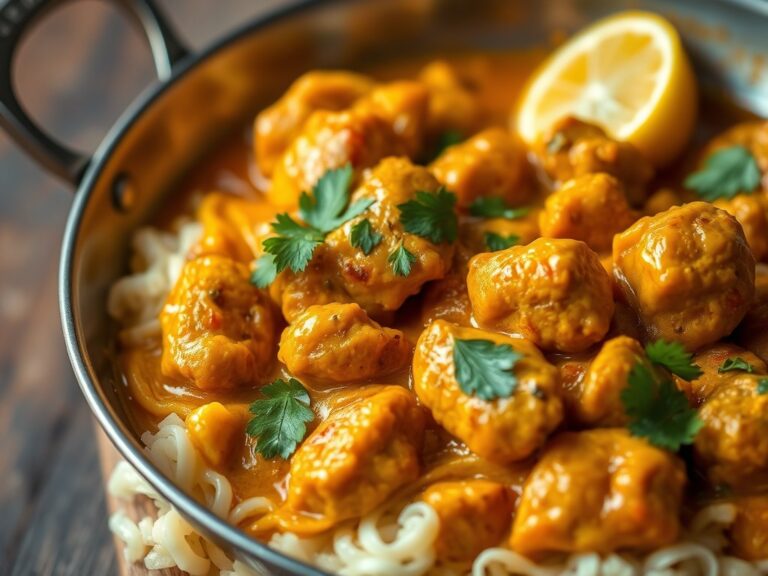 Heel snelle kipcurry — AI-gegenereerde illustratie