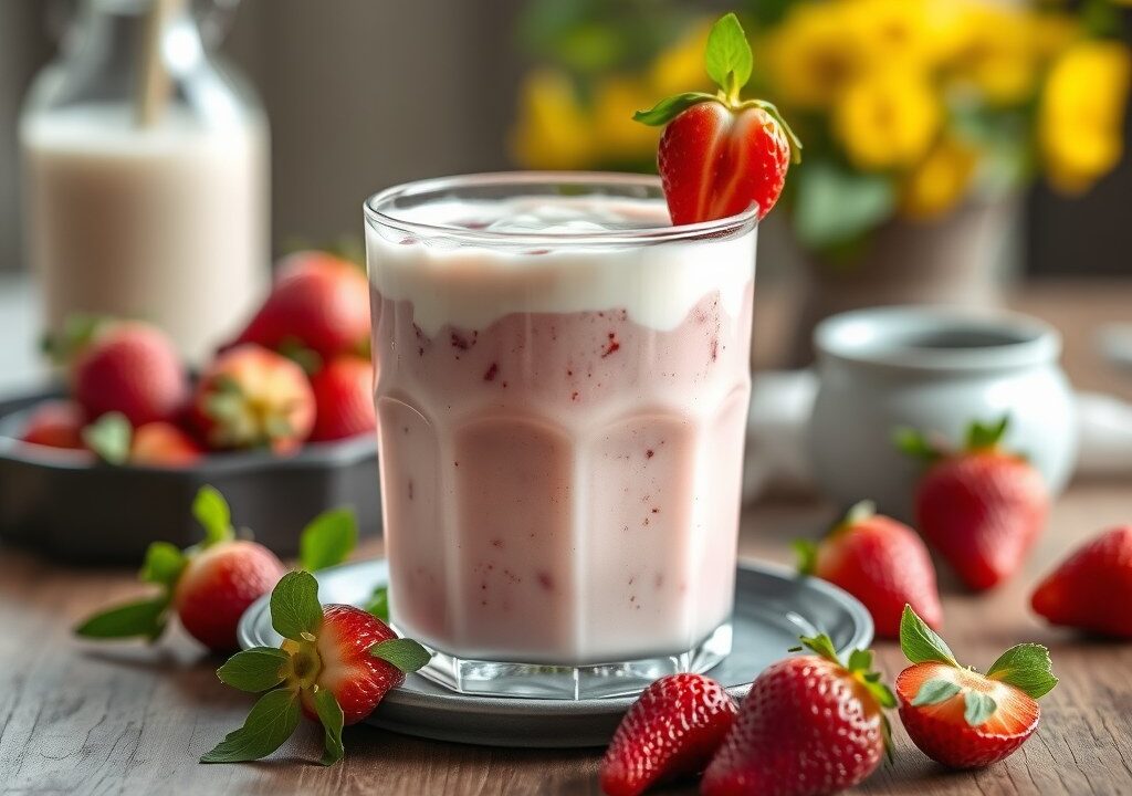 Heerlijke fruit smoothie — AI-gegenereerde illustratie