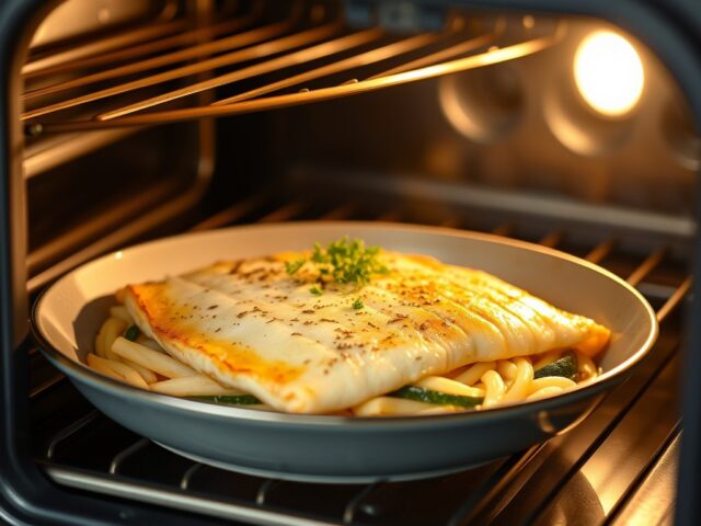 Heilbotfilet in de oven — AI-gegenereerde illustratie