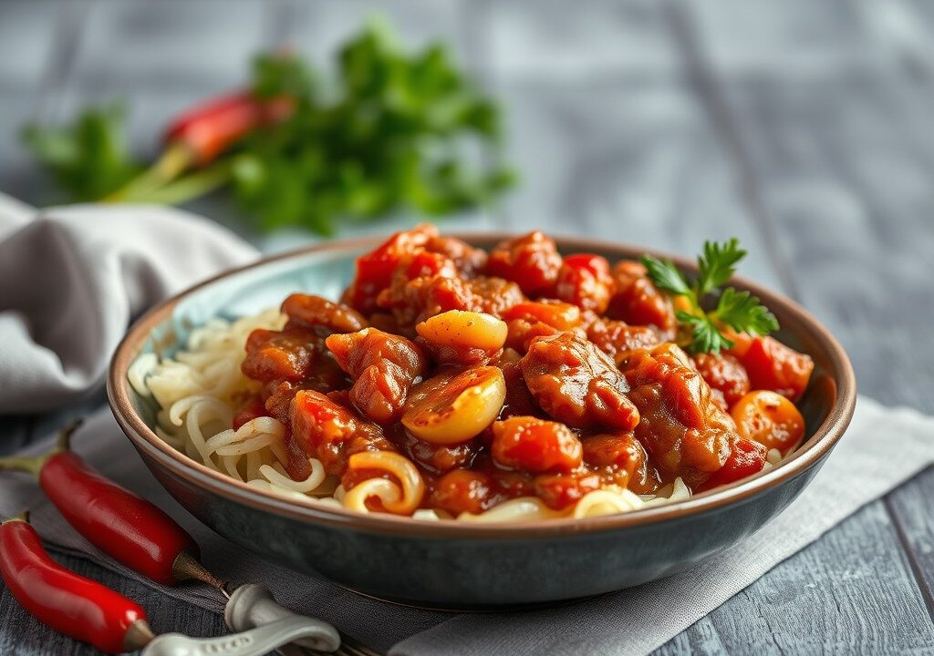 Hongaarse goulash op zijn Vlaams, AI-gegenereerde illustratie
