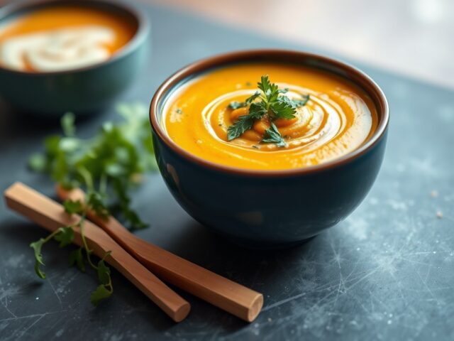 India’se Pompoensoep met Gremolata — AI-gegenereerde illustratie