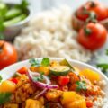 Indiase vegetarische Jalfrezi Curry