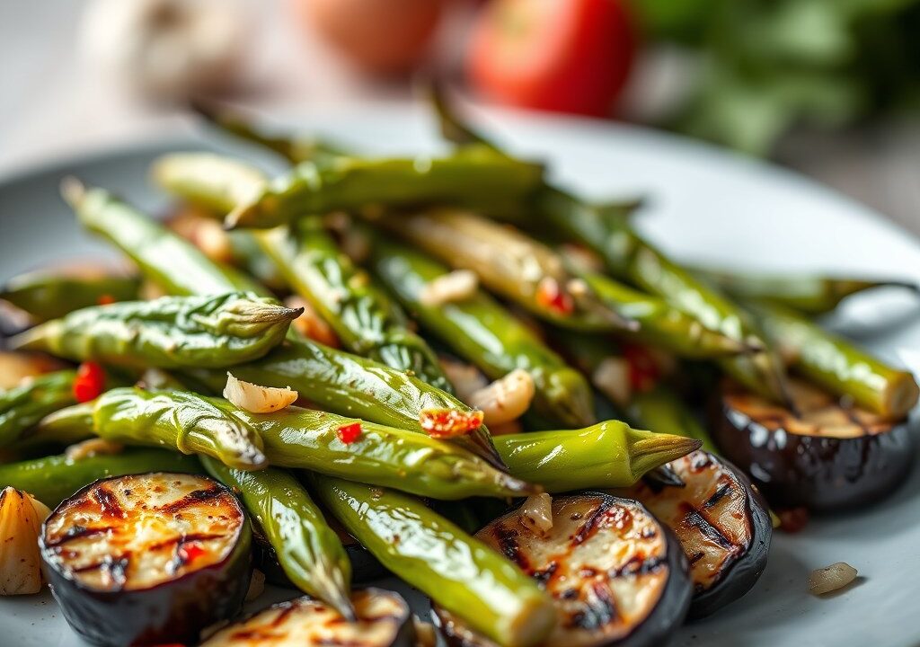 Italiaanse gegrilde groenten — AI-gegenereerde illustratie