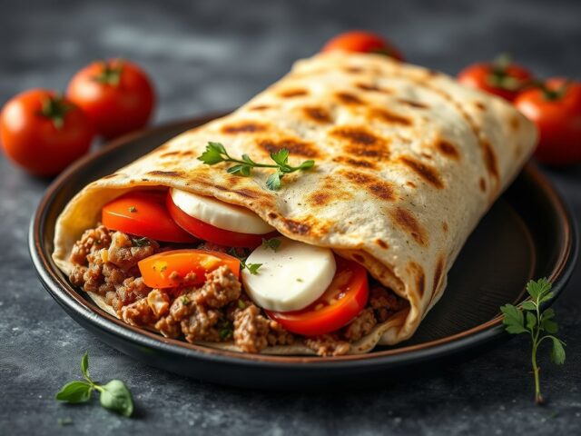 Italiaanse piadina — AI-gegenereerde illustratie