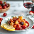 Italiaanse pruimen in rode wijn