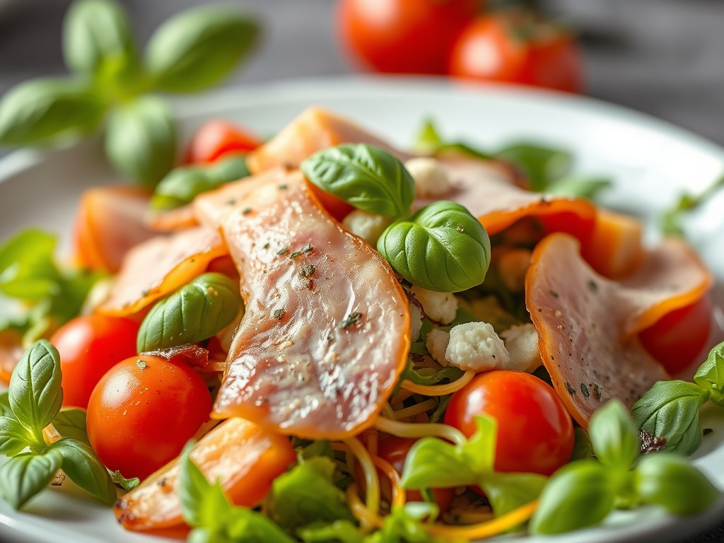 Italiaanse salade, AI-gegenereerde illustratie