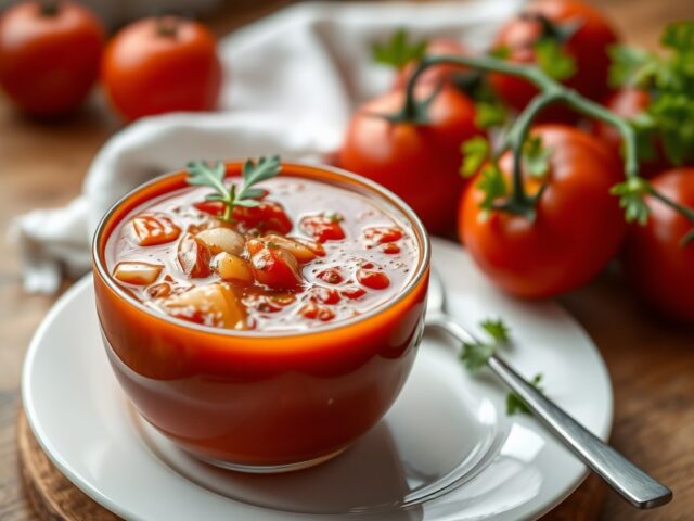 Italiaanse Tomatensoep — AI-gegenereerde illustratie