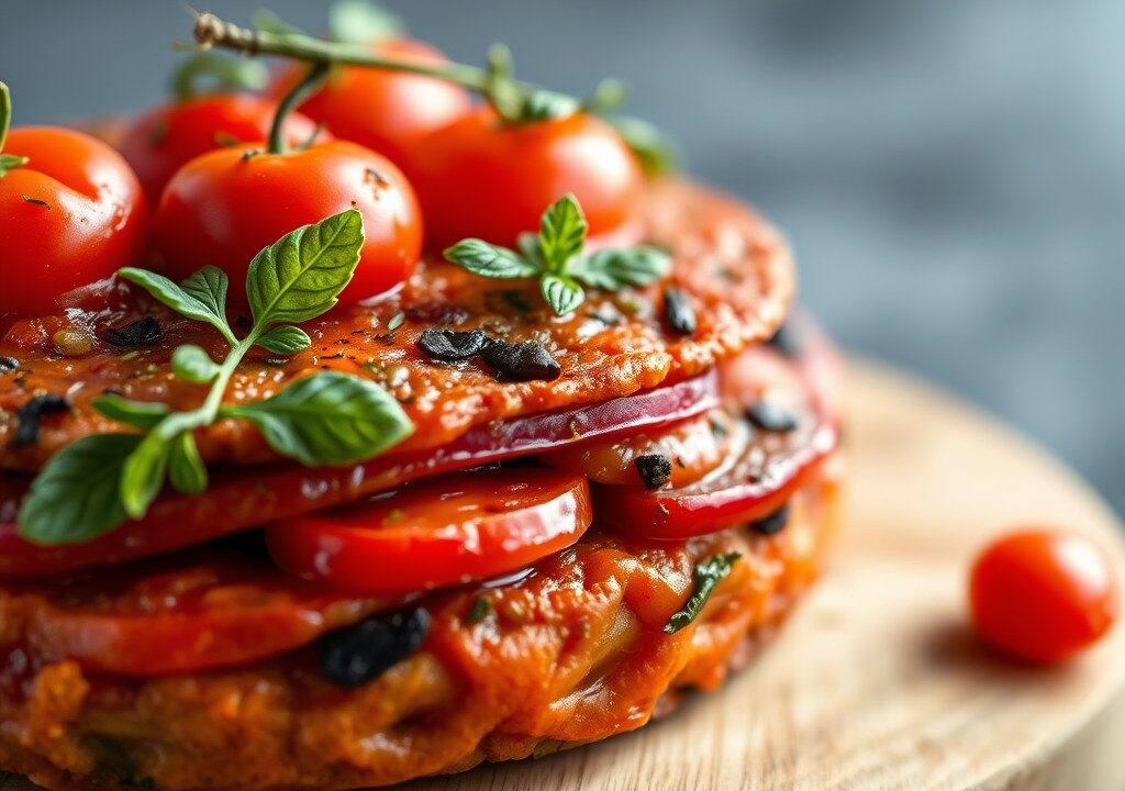 Italiaanse tomatentaart — AI-gegenereerde illustratie
