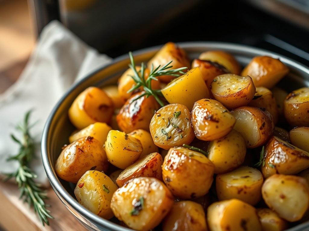 Japanse aardappelen uit de oven, AI-gegenereerde illustratie