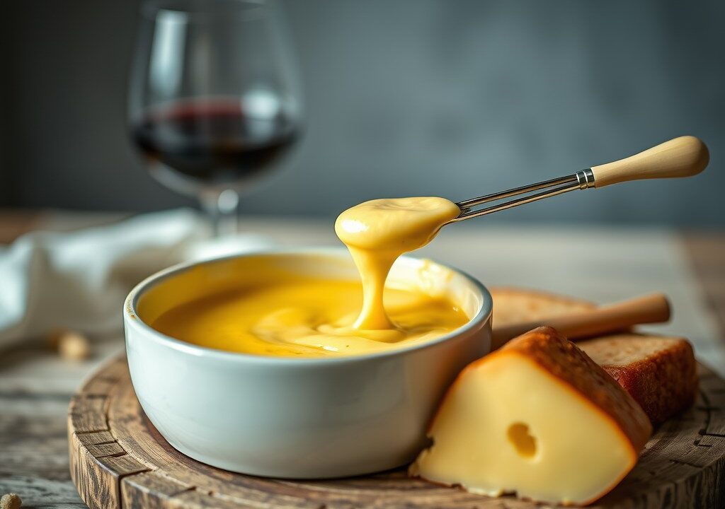 Kaas Fondue — AI-gegenereerde illustratie
