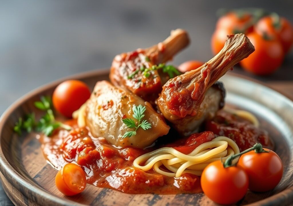 Kalfs osso buco — AI-gegenereerde illustratie