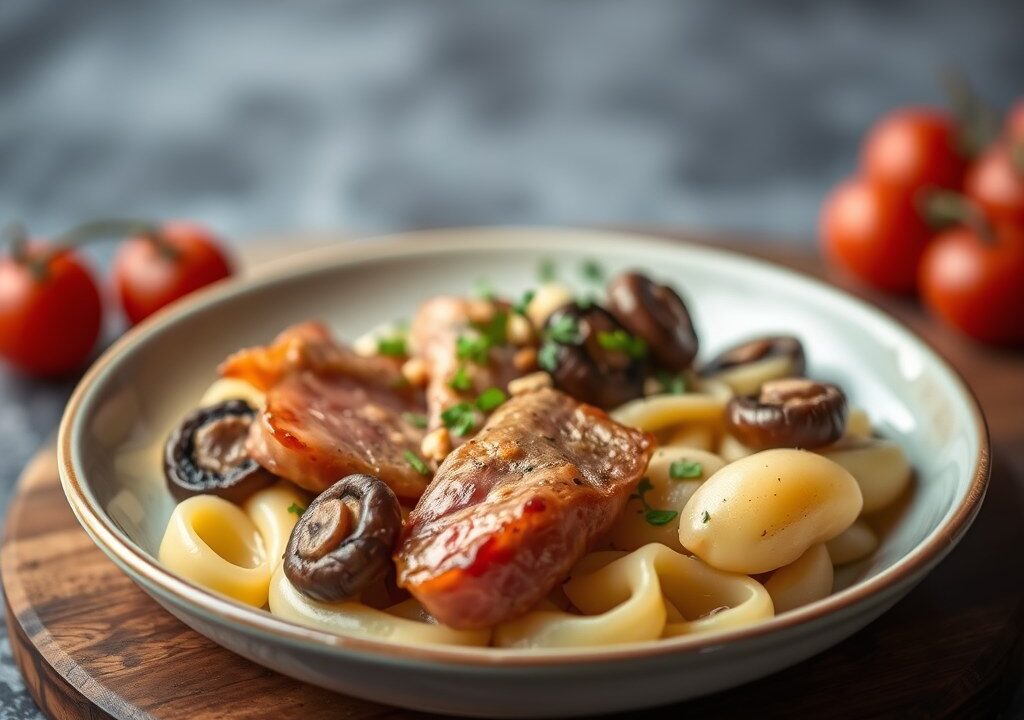 Kalfsgebraad saltimbocca — AI-gegenereerde illustratie
