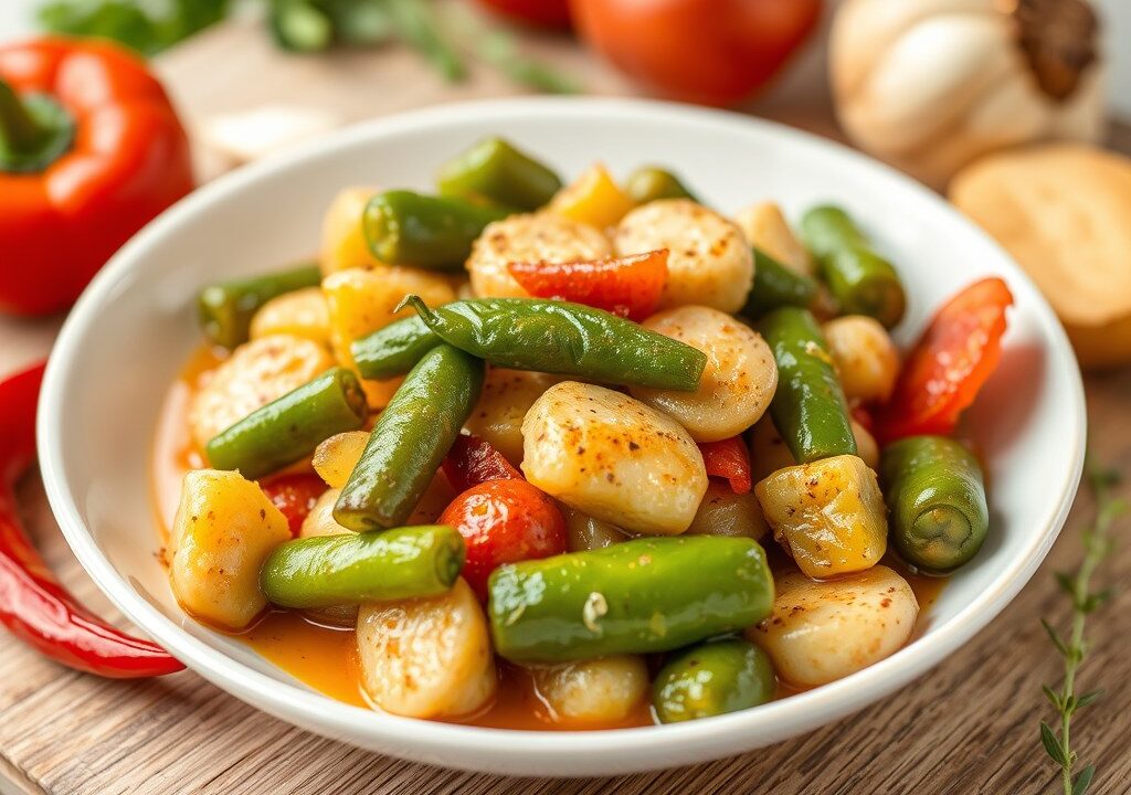 Kalfsschenkels met Lomboks en Paprika, AI-gegenereerde illustratie