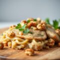 Kalkoenfilet met walnoten en verse kruiden
