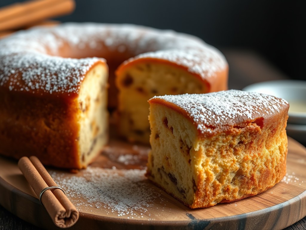 Kaneelcake, AI-gegenereerde illustratie