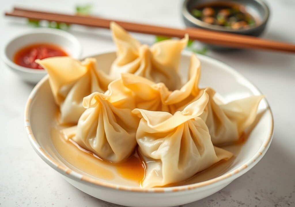 Kantonese wontons — AI-gegenereerde illustratie