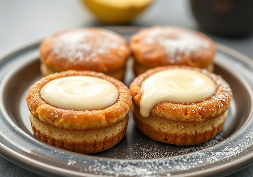 Karamalcakejes met gezouten botercreme — AI-gegenereerde illustratie