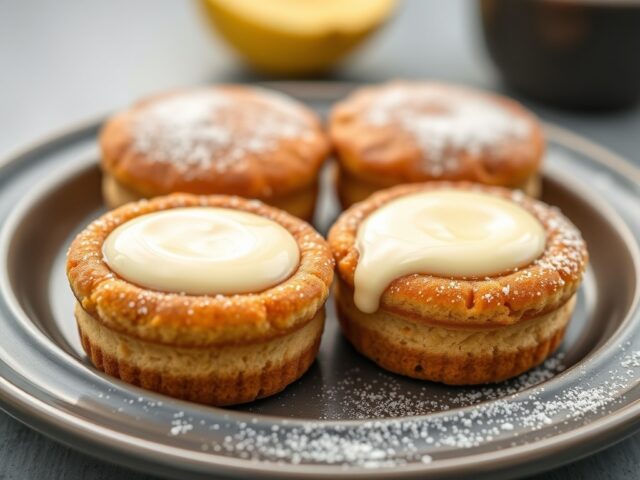 Karamalcakejes met gezouten botercreme — AI-gegenereerde illustratie