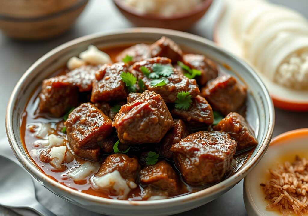 Kari Daging Sapi (=Curry van Rundvlees), AI-gegenereerde illustratie