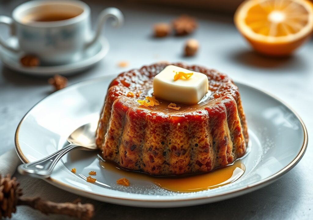 Kerstpudding — AI-gegenereerde illustratie
