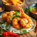 Kip – Garnalen Frituur met Sweet Chili