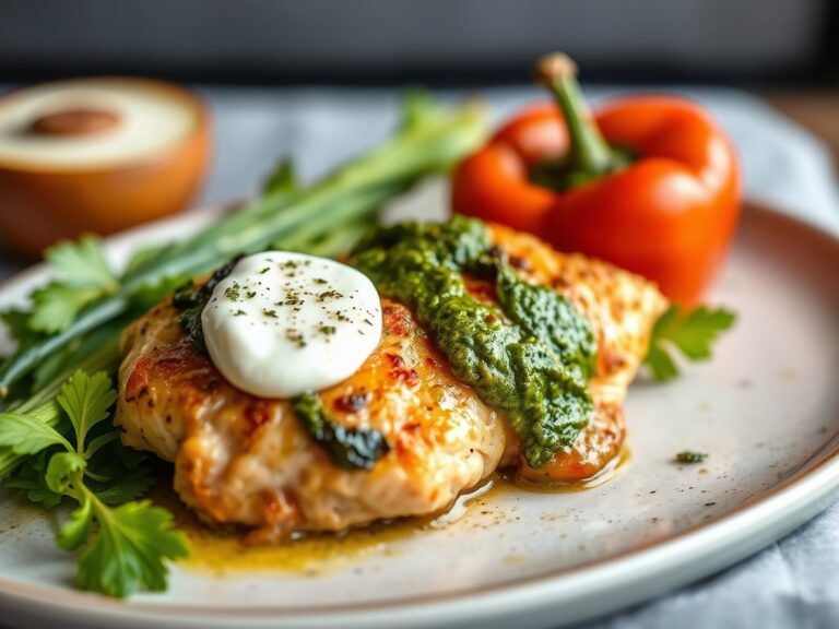 Kip en geroosterde paprika uit de oven