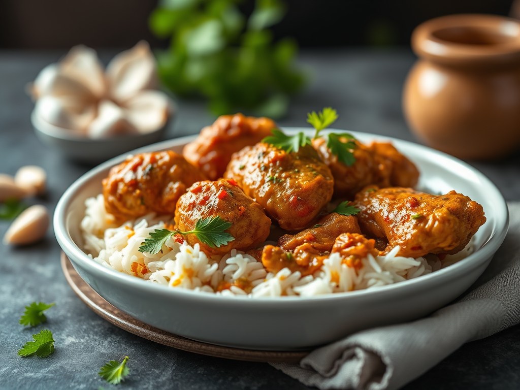 Kip Garam Masala, AI-gegenereerde illustratie