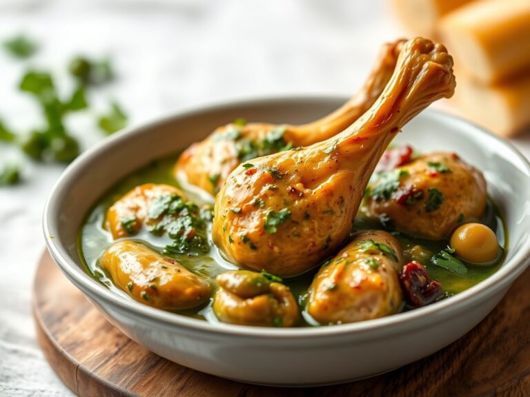 Kip in Groene Saus uit de Slow Cooker — AI-gegenereerde illustratie