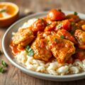 Kip Louisiana met een Sinaasappel-Tomatensaus