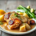 Kip met abrikozensaus