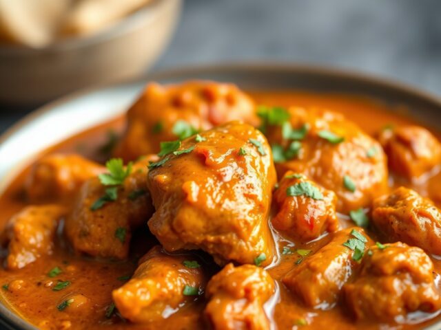 Kip Tikka Masala — AI-gegenereerde illustratie