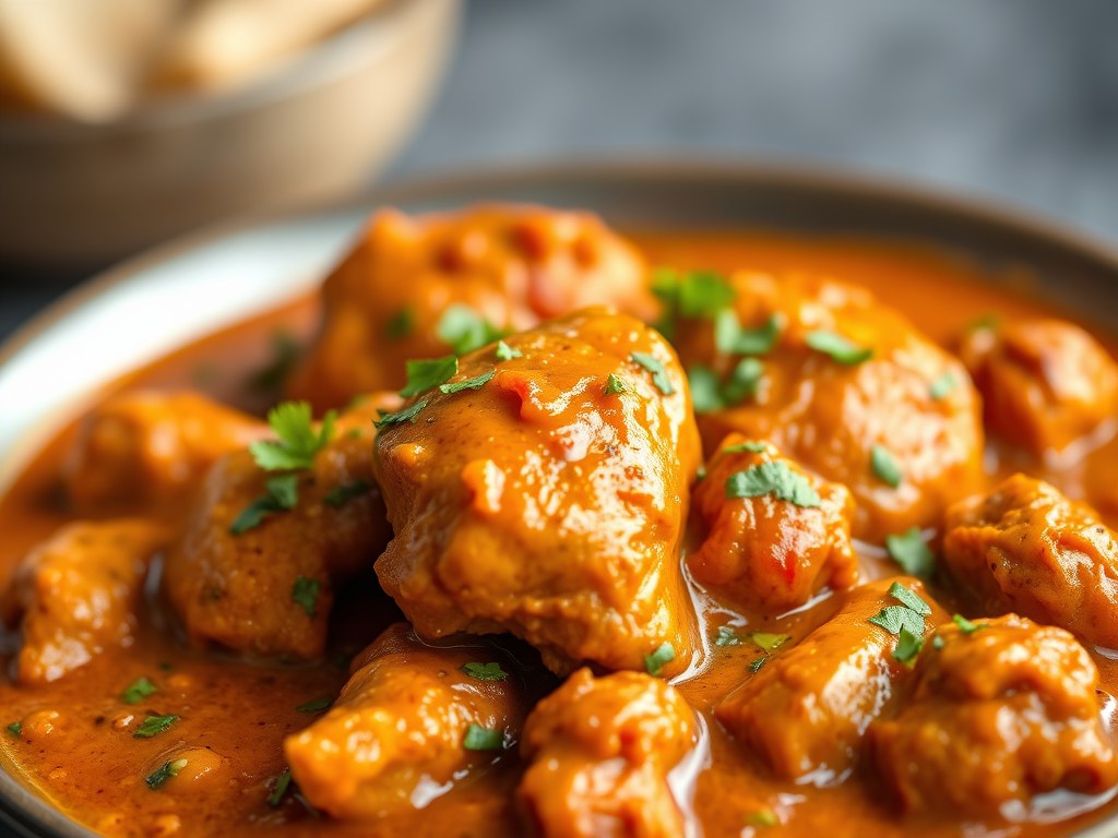 Kip Tikka Masala, AI-gegenereerde illustratie