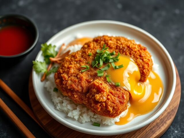 Kip Tonkatsu — AI-gegenereerde illustratie